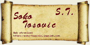 Soko Tošović vizit kartica